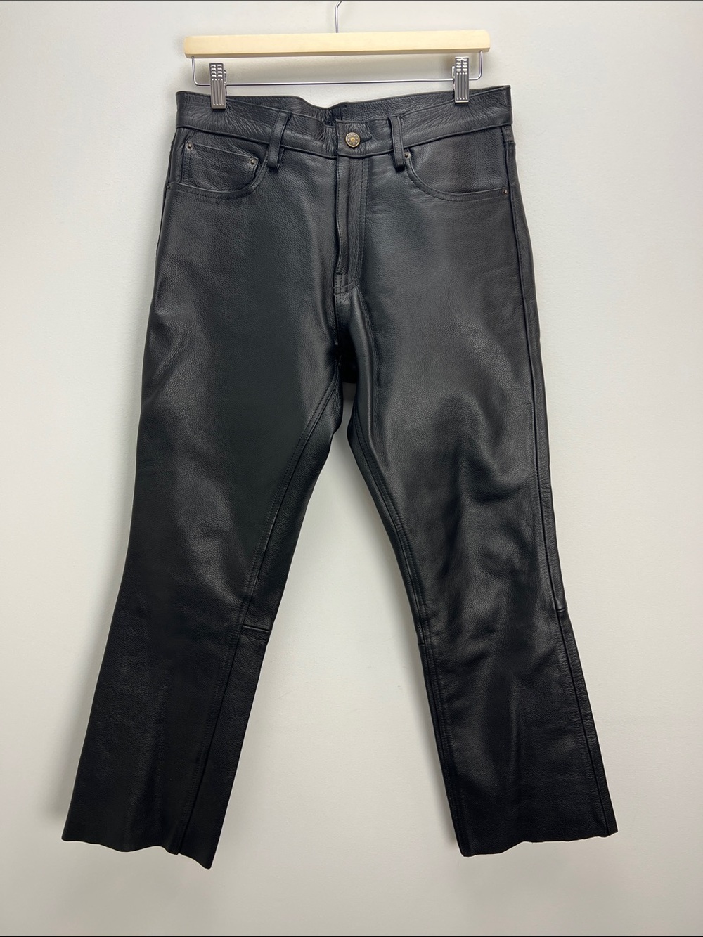 Milwaukee Leather Pants Black Motorcycle Biker Mens Size 30 Classic